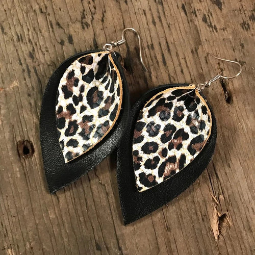 Leopardly In Love Leather Earrings